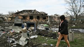 Une habitations détruite par un bombardement à Kostiantynivka, en Ukraine, le 2 avril 2023 (illustration)