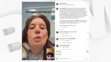 Eleonora Palmieri, rescapée de l'incendie de Crans-Montana, lors d'une vidéo publiée le 22 janvier 2025