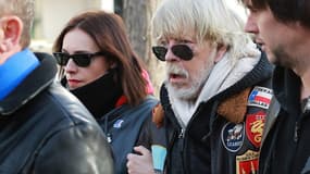 Le chanteur Renaud à l'enterrement de son frère Thierry Séchan, le 16 janvier à Paris. 