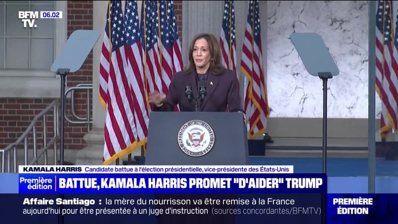 Présidentielle américaine: battue, Kamala Harris promet 