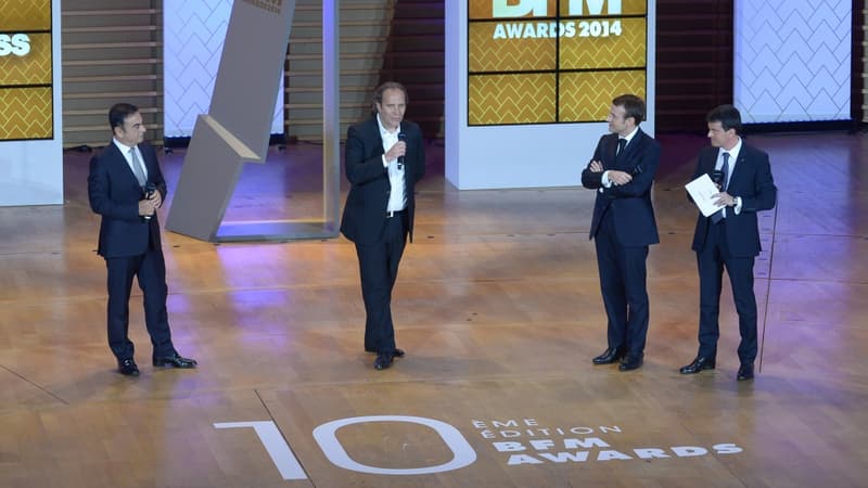 La 10ème édition des BFM Awards a réuni sur scène Carlos Ghosn de Renault, Xavier Niel de Free, le Premier ministre Manuel Valls et son collègue à l'Economie Emmanuel Macron. 
