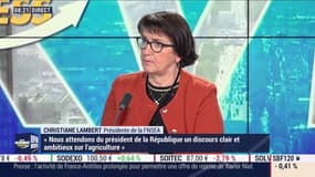 Il y aujourd'hui des demandes différentes en direction de l'agriculture. Nous l'avons entendu, nous sommes au travail" explique Christiane Lambert, présidente de la FNSEA