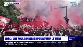 Lille: une foule en liesse pour fêter le titre du LOSC