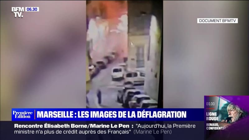 Les images de la déflagration au 17 rue de Tivoli à Marseille (document BFMTV)