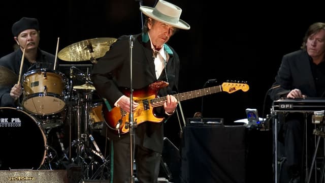 Bob Dylan lors d'un concert à Shanghai en 2011