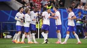 Les joueurs de l'équipe de France contre l'Autriche à l'Euro le 17 juin 2024