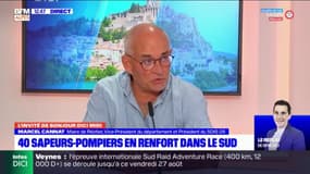 "Une quarantaine de pompiers des Hautes-Alpes" en renfort dans le Sud, confirme Marcel Cannat, président du SDIS 05