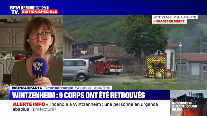 Nathalie Klotz, témoin de l'incendie en Alsace: 