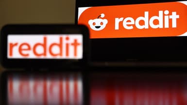 Le logo Reddit diffusé sur un téléphone à Los Angeles le 13 février 2024