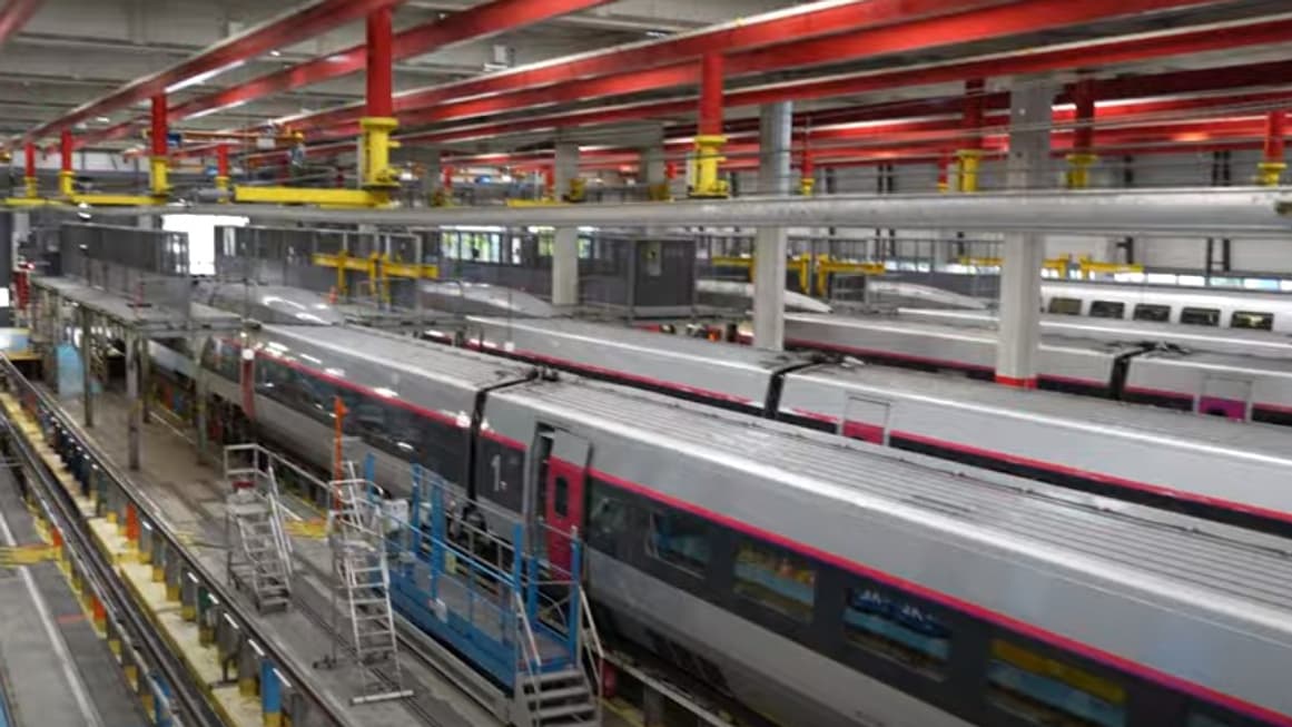 Dans le Technicentre Est Européen de la SNCF