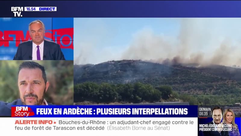 Incendies en Ardèche: plus de 1000 hectares brûlés, selon Olivier Amrane, le président du département