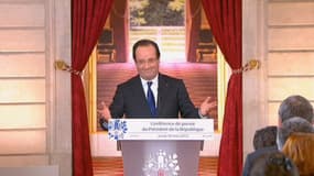 François Hollande face à la presse, ce jeudi 16 mai.