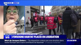Ratiba Hamache, déléguée syndicale CGT Habitat, évoque un sentiment "d'incompréhension" après le placement en liquidation de l'enseigne