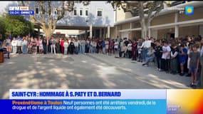 L'hommage des collégiens de Saint-Cyr-sur-Mer à Samuel Paty et Dominique Bernard