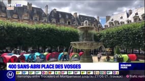Paris: 400 sans-abri s'installent sous des tentes place des Vosges