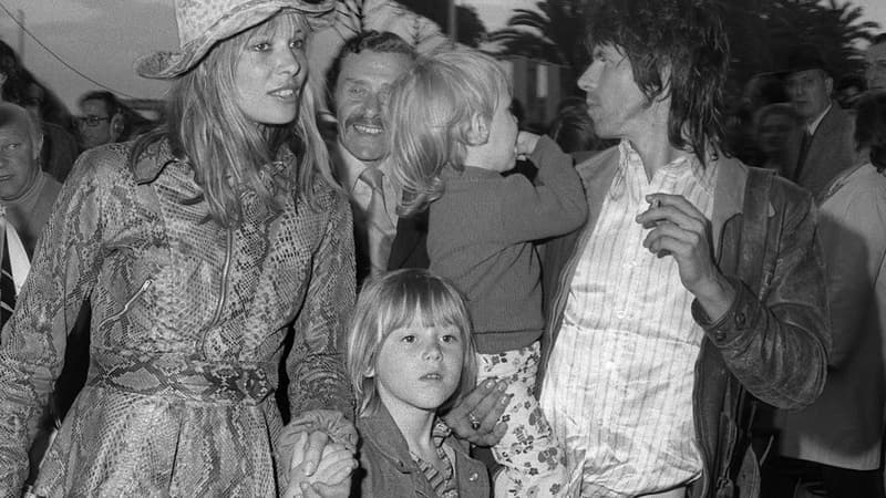 Anita Pallenberg, Keith Richards et leurs enfants, le 12 mai 1971 au 25e Festival de Cannes