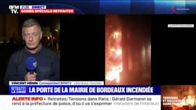 La porte de la mairie de Bordeaux incendiée, point de situation en cours entre le maire et le préfet
