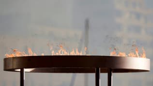Le premier chaudron de la flamme olympique embrasé sur le Vieux-Port de Marseille, le 8 mai 2024 (illustration). 