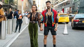  Jade Leboeuf et Stephane Rodrigues lors de la Fashion Week de New York, le 10 septembre 2019