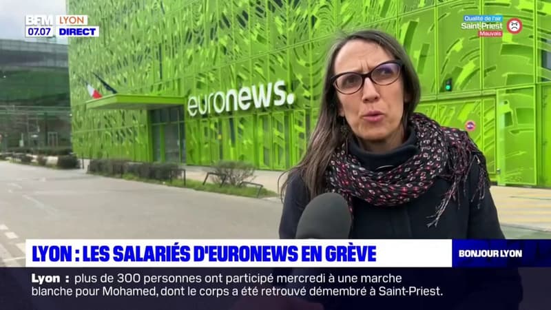 Les salariés de la chaîne de télévision Euronews en grève à Lyon