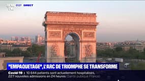 L'empaquetage de l'Arc de Triomphe progresse et s'achèvera mi-septembre