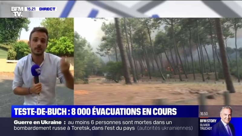 Incendies en Gironde: 8000 évacuations préventives en cours
