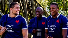 Paul Willemse, Cameron Woki et Sekou Macalou, le 26 octobre 2022 avec le XV de France