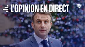 Emmanuel Macron à l'Élysée le 20 décembre 2023