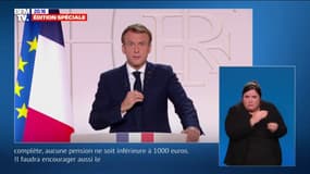 Pour Emmanuel Macron, "les conditions ne sont pas réunies pour relancer aujourd'hui le chantier" de la réforme des retraites