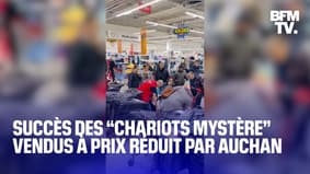 Des “chariots mystère”, vendus à prix réduit par Auchan, s’arrachent dans les magasins