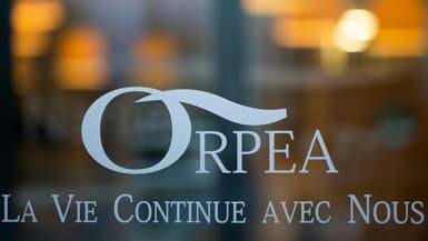 Le logo d'une maison de retraite du groupe Orpea à Nantes, le 10 février 2022
