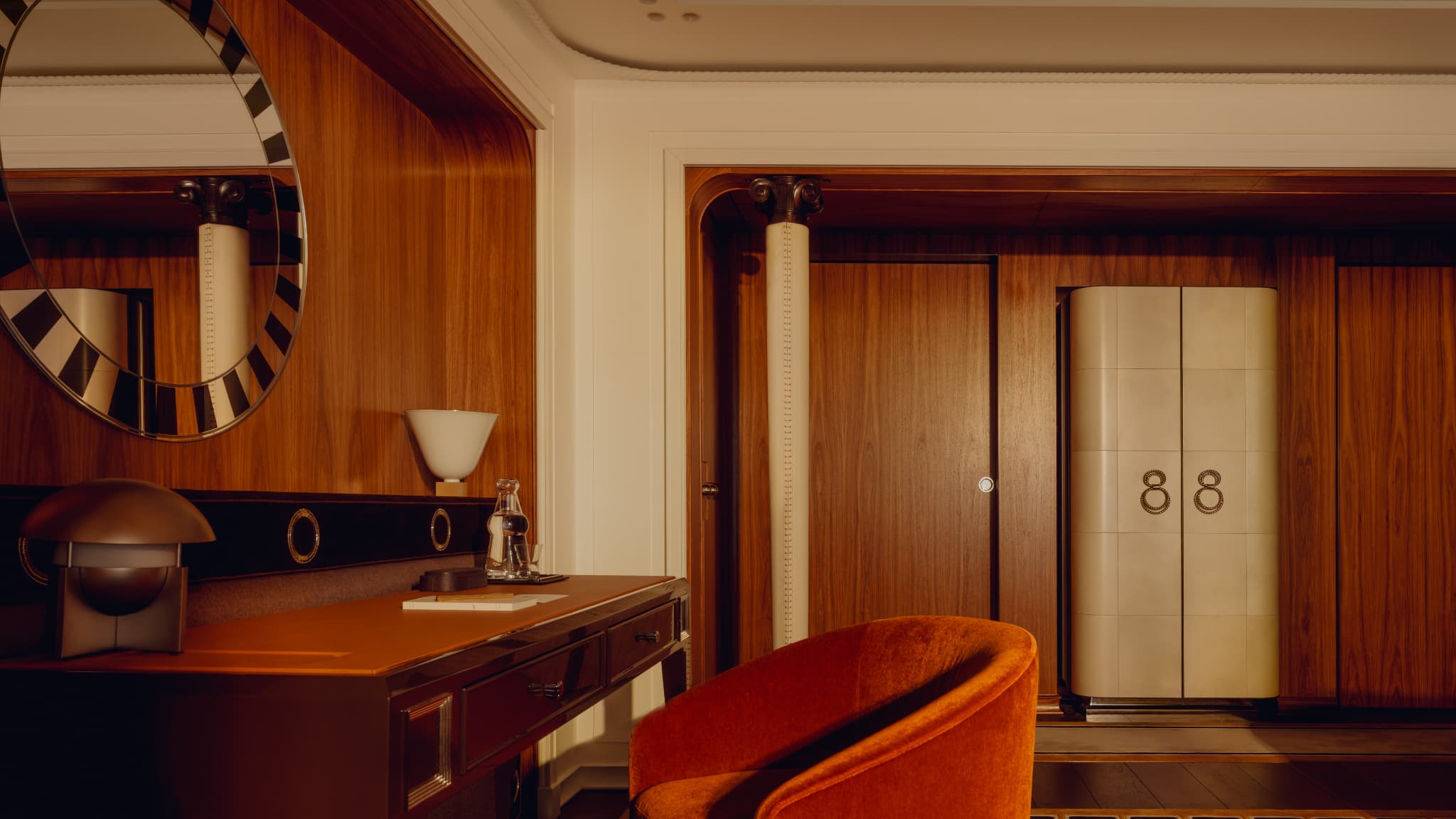 A l'intérieur d'une cabine de l'Orient Express Corinthian