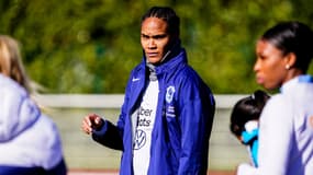 Wendie Renard pendant le stage des Bleues en avril 2023