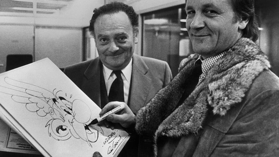 René Goscinny (à gauche) et son complice, le dessinateur Albert Uderzo (à droite) dans les années 1970. - René Goscinny (à gauche) et son complice, le dessinateur Albert Uderzo (à droite) dans les années 1970. -