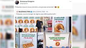 Emmanuel Grégoire, premier adjoint à la mairie de Paris, condamne sur X la campagne d'affichage sauvage de Krispy Kreme