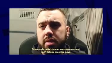 Eric Drouet dans la vidéo publiée ce mercredi