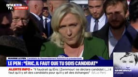 Marine Le Pen sur Eric Zemmour: "Nonobstant les provocations (...) je ne vois pas bien la plus-value qu'il apporte sur le sujet de l'immigration"