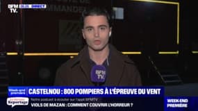 Castelnou: des centaines de pompiers à l'épreuve du vent contre l'incendie