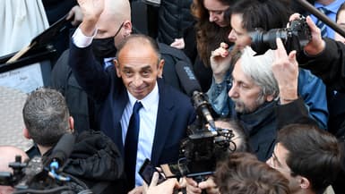 Eric Zemmour, candidat d'extrême droite à la présidentielle, lors de son déplacement à Cannes (Alpes-Maritimes), le 22 janvier 2022.