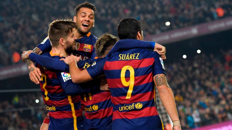Luis Suarez, Gerard Piqué et Neymar ont inscrit les trois buts du Barça