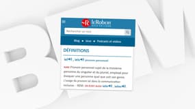 La définition du pronom "iel" dans le dictionnaire en ligne Le Robert.