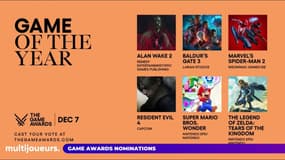 Game Awards: Baldur's Gate 3 et Alan Wake 2 en tête des nominations