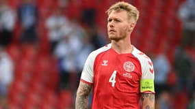 Simon Kjaer lors de Danemark-Finlande