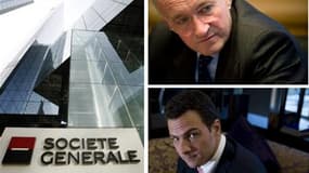 L'ancien PDG de la Société générale, Daniel Bouton (en haut), et l'ancien trader Jérôme Kerviel (en bas). Selon un livre que publie l'ex-directeur de la communication de la banque, Hugues Le Bret, l'ancien patron de la SocGen a été la cible d'une vengeanc