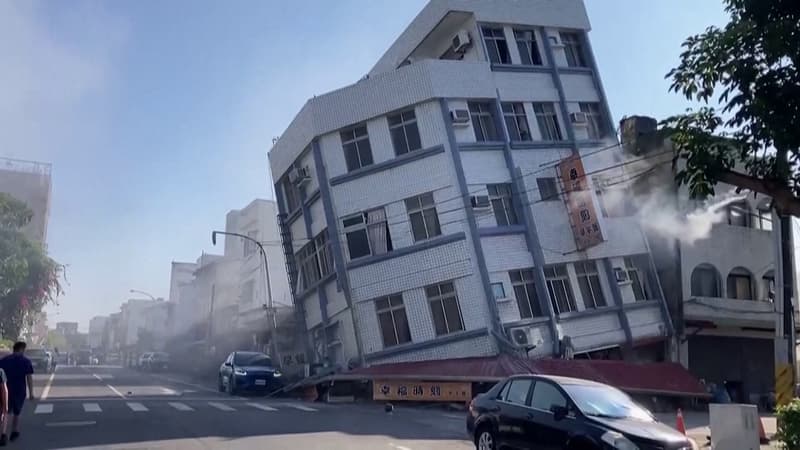Séisme à Taïwan: deux immeubles s'effondrent, 