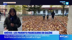 Grèves: les parents franciliens en galère