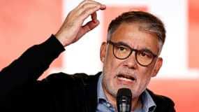 Le premier secrétaire du Parti socialiste (PS) Olivier Faure lors de la "Fête de l'Humanité" à Brétigny-sur-Orge, au sud de Paris, le 13 septembre 2025