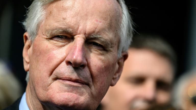 Michel Barnier le 12 septembre 2024, au Bourget-du-Lac, en Savoie