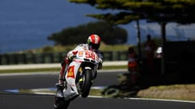 Marco Simoncelli sur le tracé de Phillip Island