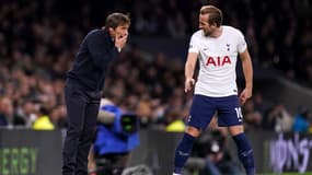 Antonio Conte et Harry Kane, à Londres le 21 novembre 2021